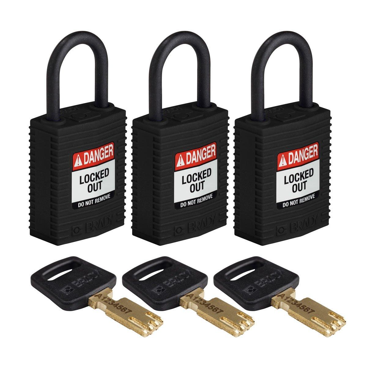 CPT-BLK-25PL-KA3PK, SafeKey-Vorhängeschlösser&nbsp;–&nbsp;kompakt