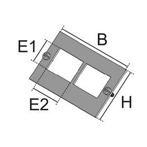 UDEP-RM 2, Einbauplatine, Aluminium einseitig schwarz beschichtet, 2-fach,