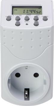 1528580, Basetech 1528580 Steckdosen-Zeitschaltuhr digital  Wochenprogramm  1800 W IP20 Countdown-Funktion, Zufallsfunktion