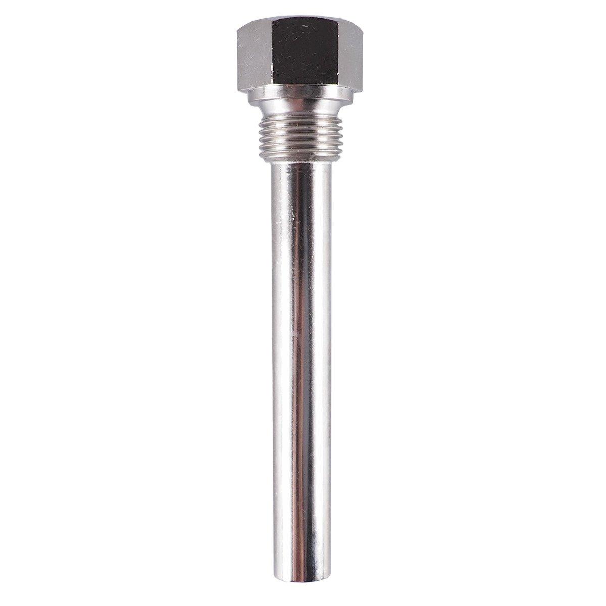 606710/20-13-46-120-15/000, Schutzhülse zum Einschrauben, Einbaulänge 120 mm, Messing