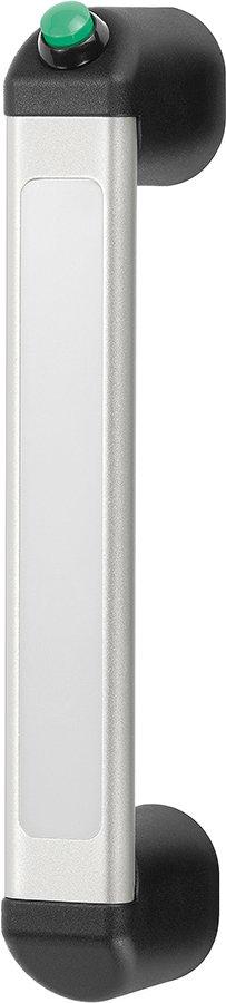 DE2.FH12-LL10.165.11, Funktionsgriff, kompakt, 3-farbig LED-beleuchteter Griffsteg, 8-polig, 231 mm, Anschlussleitung 5m