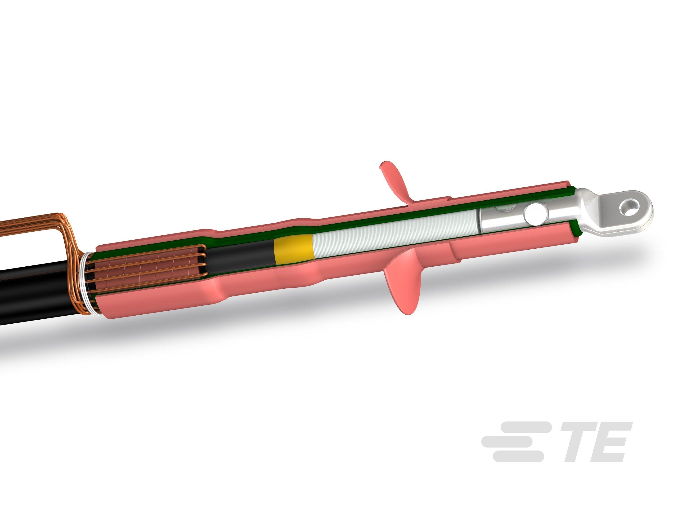 OXSU-F3151-ML-7-17, Freiluft-Endverschluss 10kV für 1L-Kunststoffkabel 500-630mm², Schraubkabelschuh