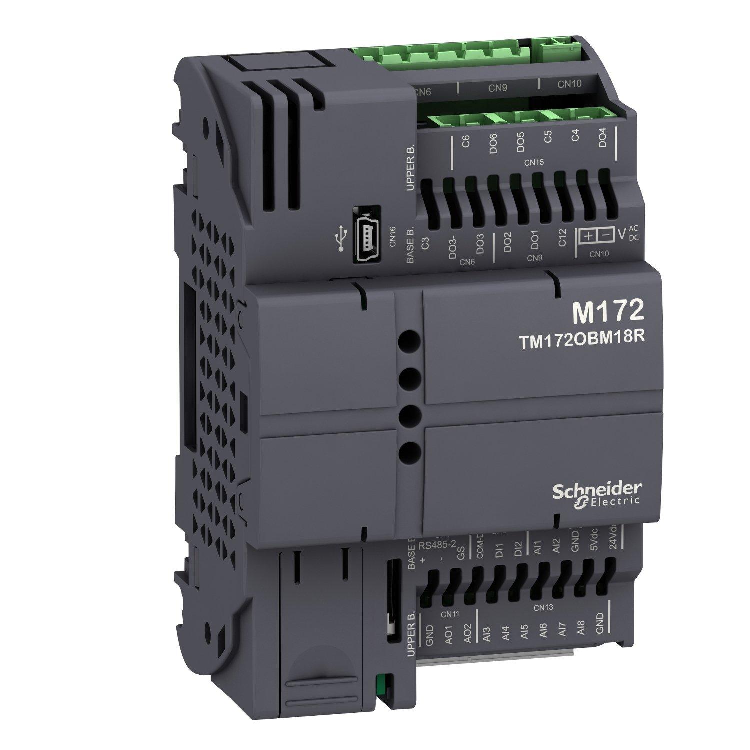 TM172OBM18R, SPS-Steuerung, Modicon M172 Optimized, 18 E/A, Ethernet, Modbus, BACnet, 24 VAC/DC