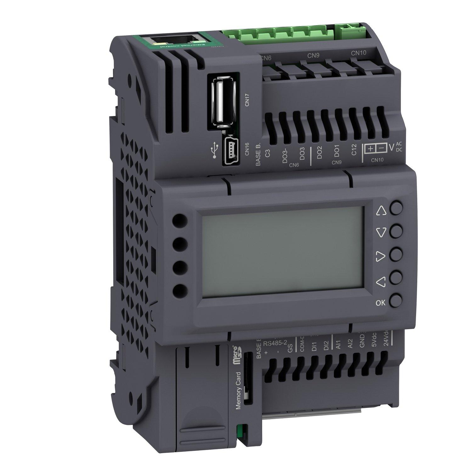 TM172PDG07R, SPS-Steuerung, Modicon M172 Performance, Display, 7 E/A, Ethernet, Modbus, BACnet, Webvisu, 24 VAC/DC
