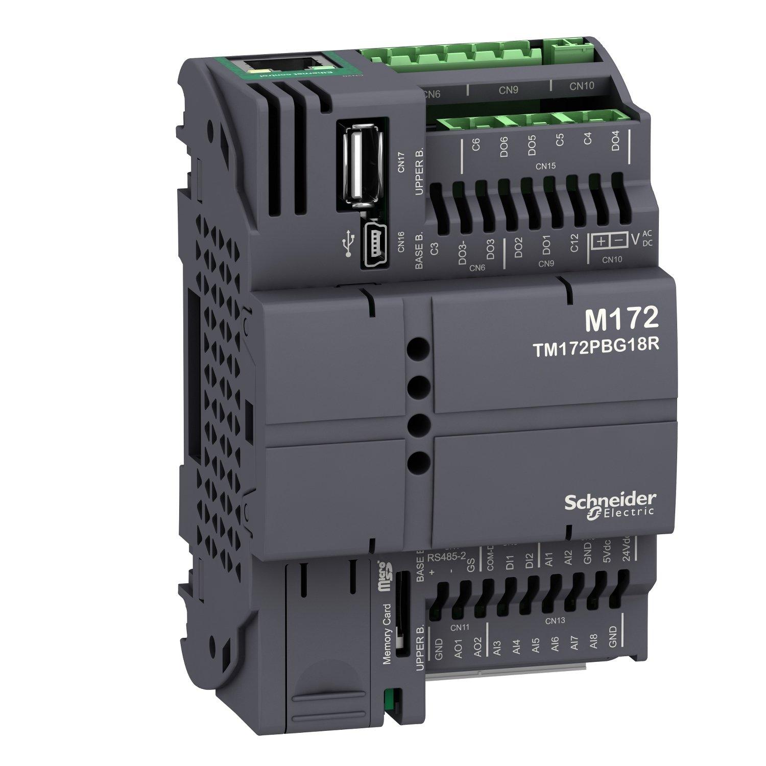 TM172PBG18R, SPS-Steuerung, Modicon M172 Performance, 18 E/A, Ethernet, Modbus, BACnet, Webvisu, 24 VAC/DC