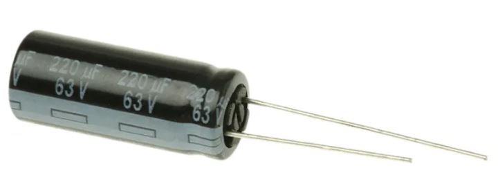 EEUFR1J221L, Elko radial, 220µF, 63V, 105°C, low ESR