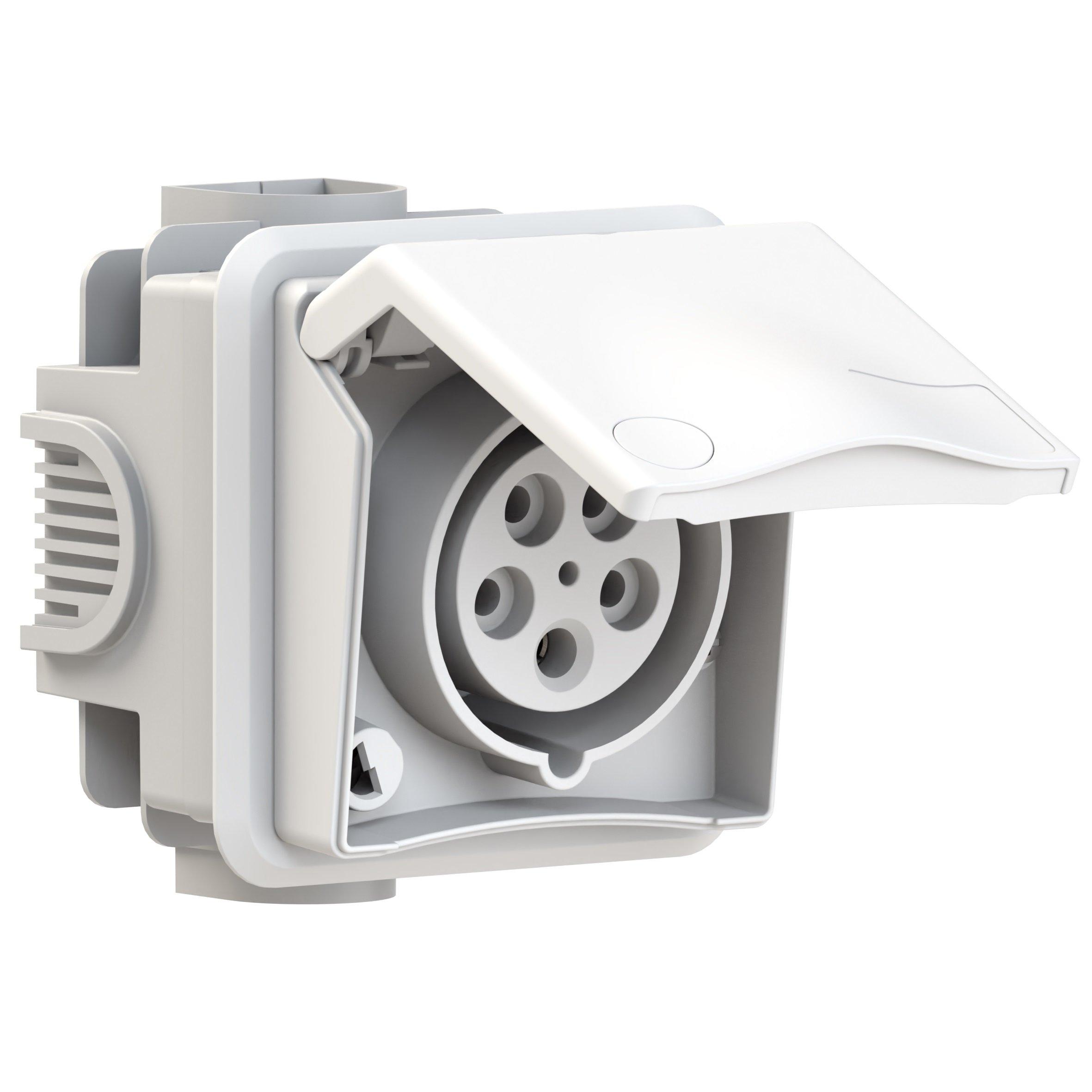 NCEEUPD32IP44.01, Unterputzsteckdose 32A 5p 400V 6h IP44