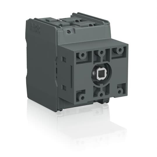 OTDC32UT4, DC-Lasttrennschalter 4-polig 32A ohne Griff UL Türmontage 2x600 V DC Zweikreis