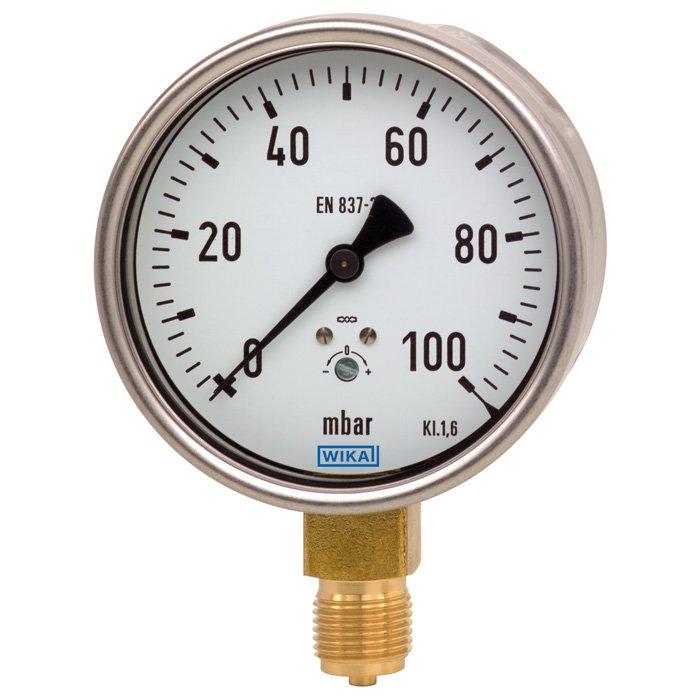 9805710, WIKapselfedermano Cu-Leg Robust Cl 1,6 612.20.100 -25 mbar...0 mbar G1/2B unten