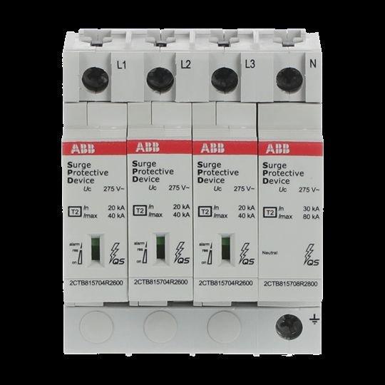 OVR T2 3N 40-275s P QS, SPD T2 mit Reserve-Var. 230/400 V TT/TNS 3P 3P+N, Imax 40kA, In 20kA, Up 3, 5kV
