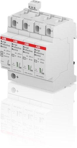 OVR T2 N3 40-275 P TS QS, SPD Typ 2 für 230/400V TT-3Ph. + TN-S N+3P, Imax 40kA, In 20kA, Up 1, 25kV, TS