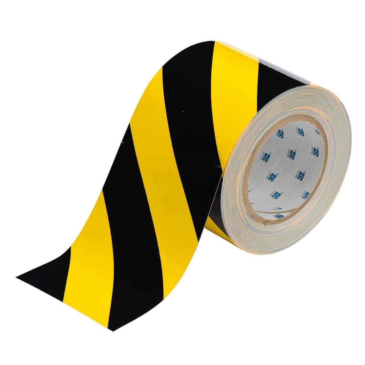 ToughStripe, Bodenmarkierung - 101,6mm Schwarze und Gelbe Toughstripe Polyester