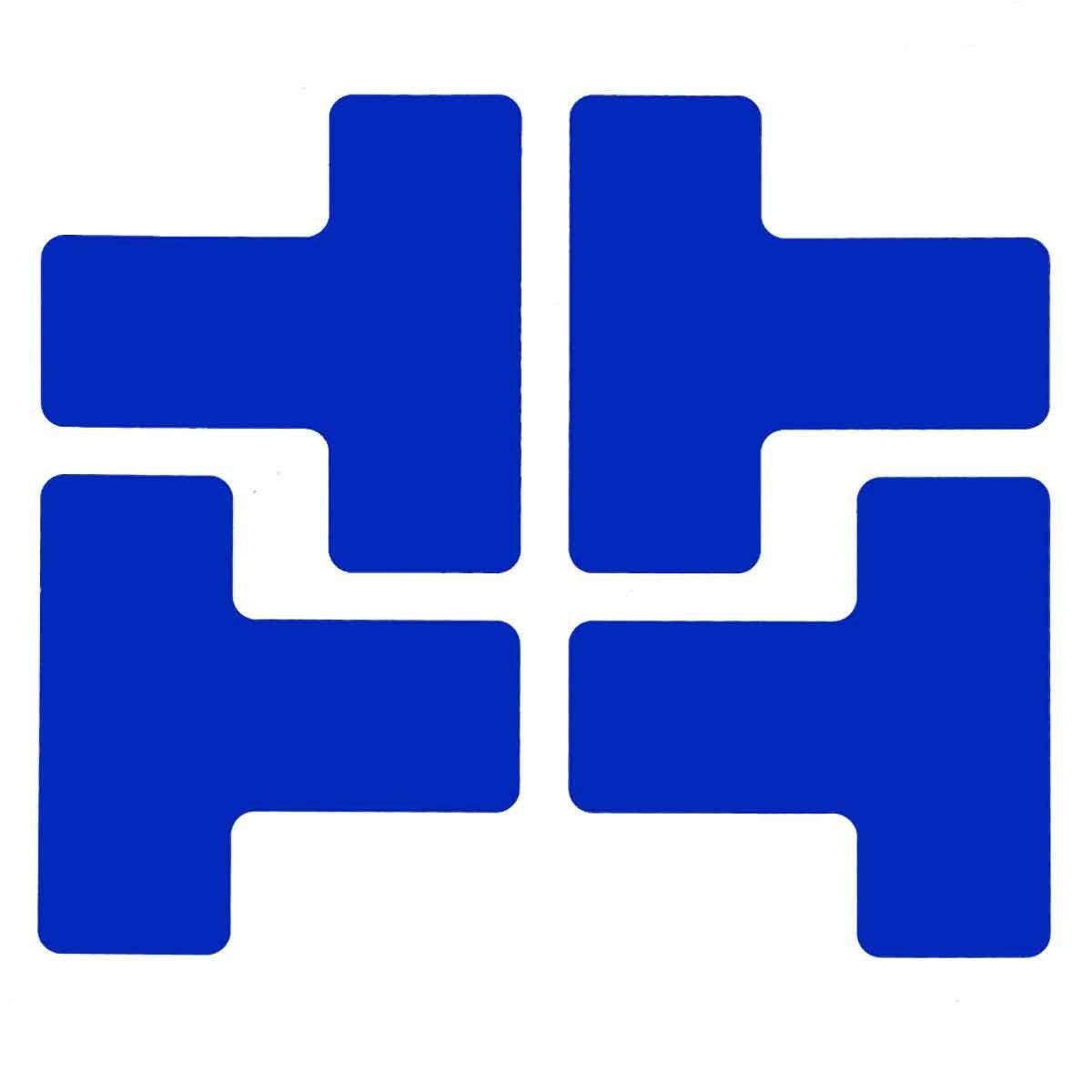 ToughStripe, Eckemarkierung - Ts - 50,8mm  x 127mm Blaue Toughstripe Floor Marking Polyester
