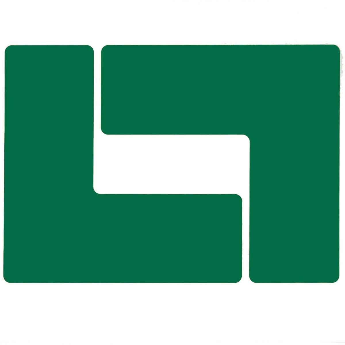 ToughStripe, Eckemarkierung - Ls - 76,2mm x 203,2mm Grüne Toughstripe Floor Marking Polyester