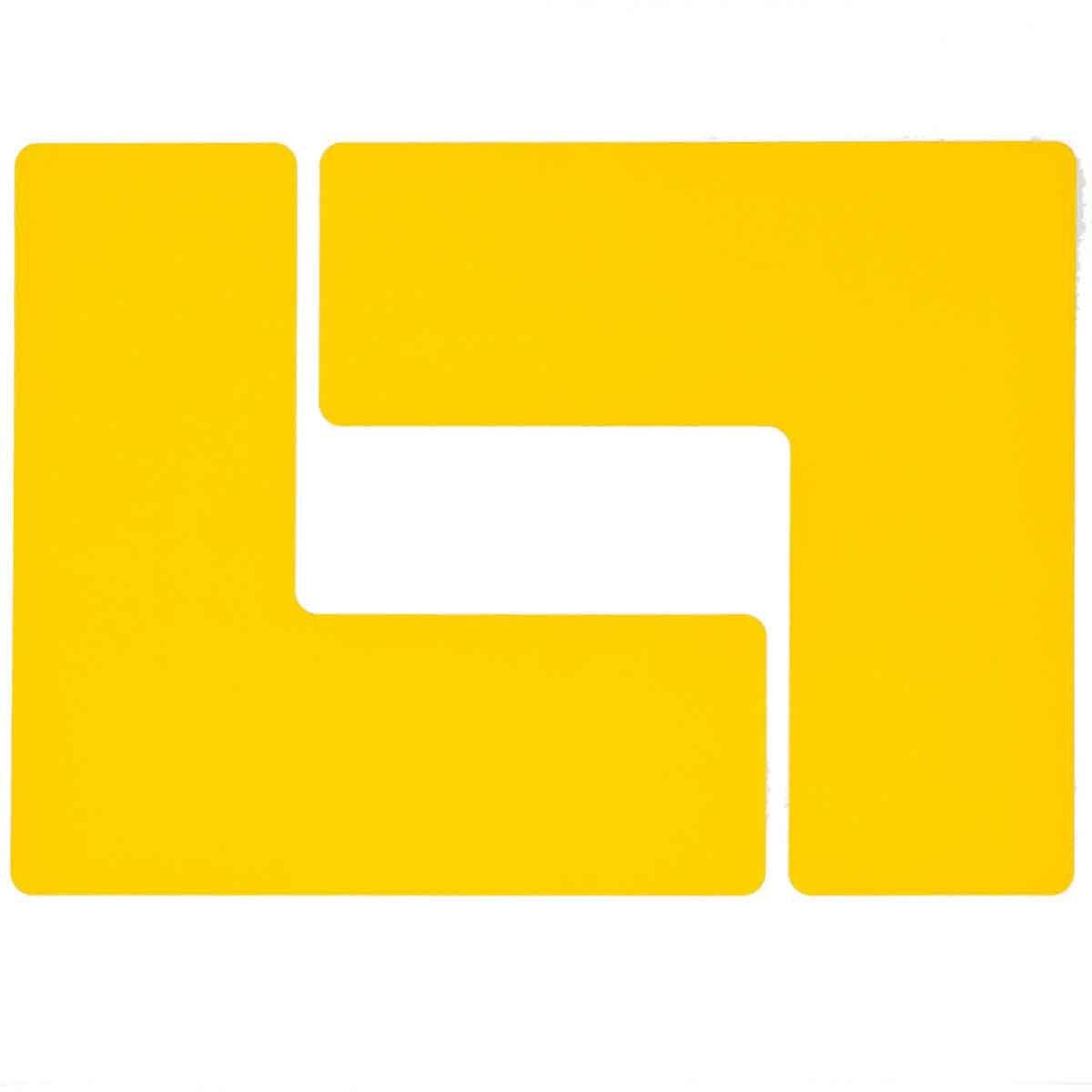 TS-101.6-514-BL-RL, Eckemarkierung - Ls - 76,2mm x 203,2mm Gelbe Toughstripe Floor Marking Polyester