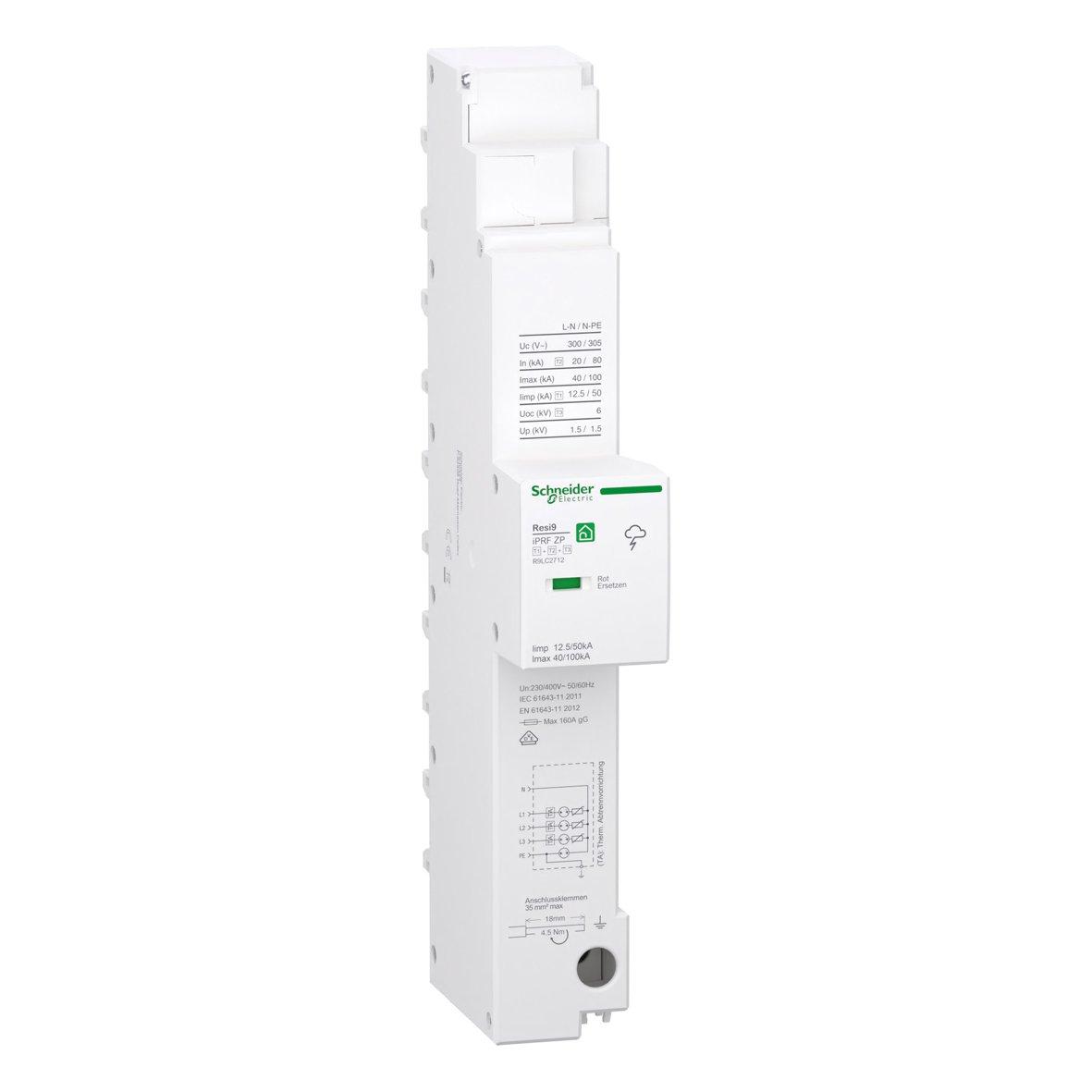 R9LC2712, Kombiableiter ZP T1 T2 T3 12,5kA TT/TNS, komp. Bauform 3PN