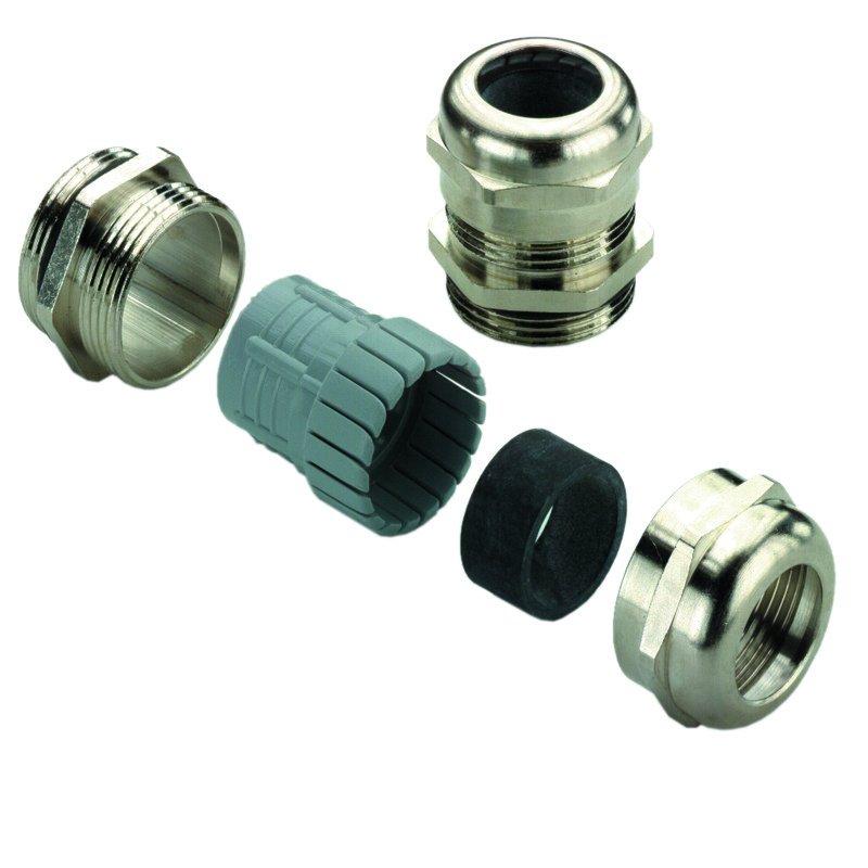 VG M32-1/MS68, Kabelverschraubung (Metall), VG MS (Standard Messing Kabelverschraubung), gerade, M 32, 8 mm, OD min. 15 - OD max. 21 mm, IP54, IP66, IP67, IP68 - 5 b