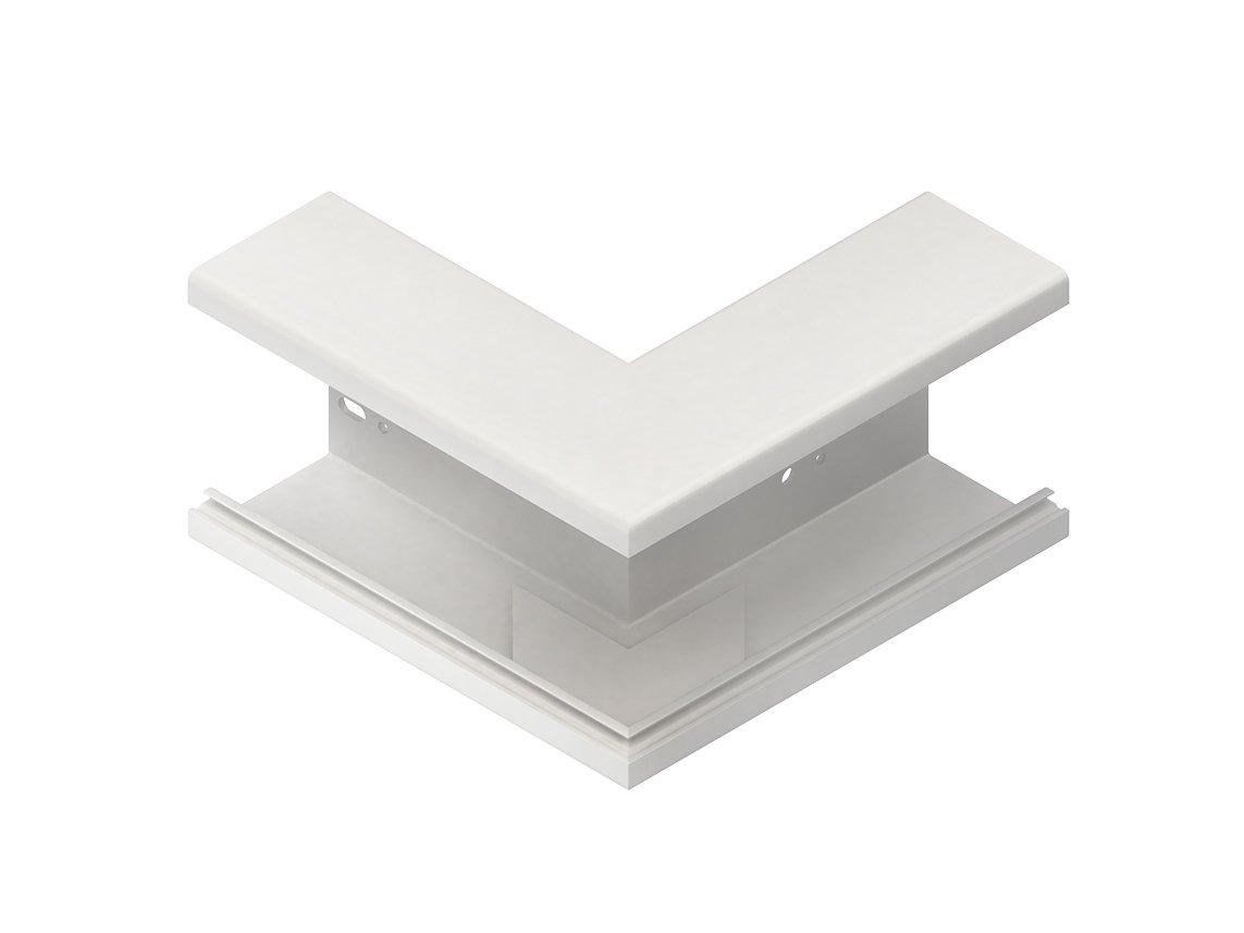 BA1308.5, Außeneck 90°, mit Bodenlochung, 133x66 mm, Kunststoff PVC-hart, RAL 8014, sepiabraun