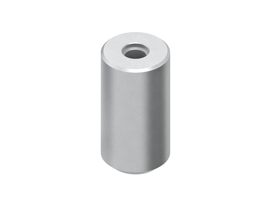 1316/20, Schlagkopf, Länge 80 mm, Ø 40 mm, Bohrungskern-Ø 13 mm, Werkstoff aus gehärtetem Stahl, blank