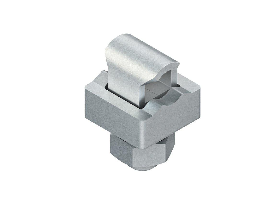 503/2, Anschlussklemme, M10, zweifach, für Rundleitern Ø 8-10 mm, Zinkdruckguss