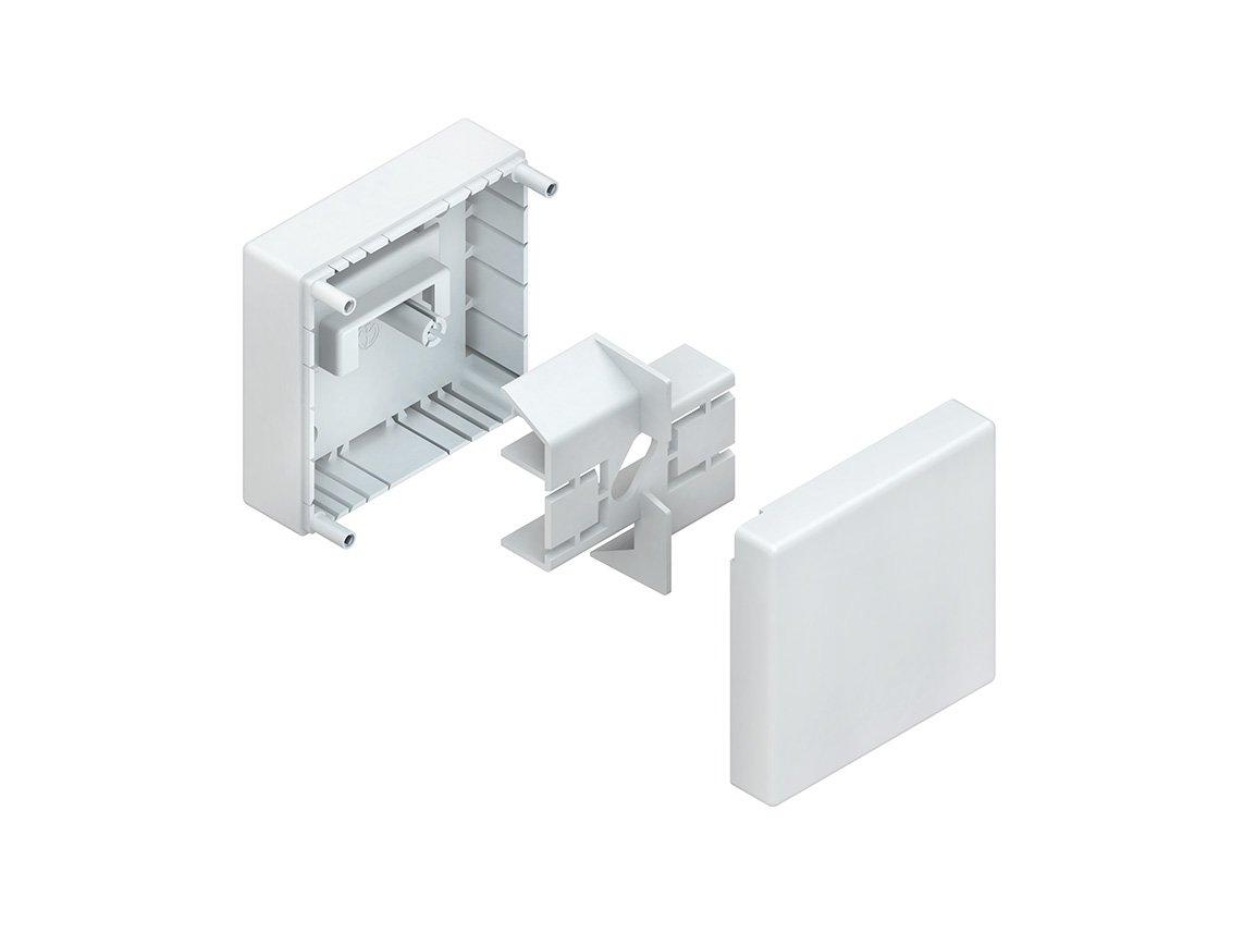 LDK553.6, Abzweigdose, 66x66x30 mm, Kunststoff ABS, RAL 9001, cremeweiß