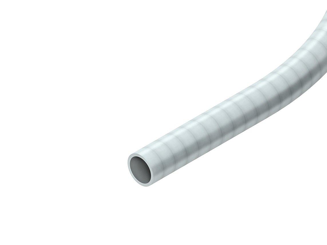 720/21, Schutzschlauch, Innen-Ø 18 mm, Außen-Ø 22 mm, Länge 50 m, Kunststoff PVC-weich, RAL 7001, silbergrau