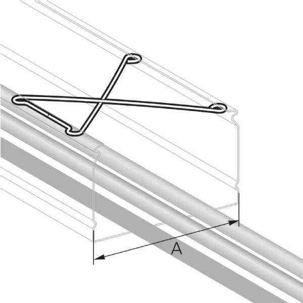 PIK KR 120/150 S, PIK-Kanal, Kabelrückhalter, Stahl, verzinkt, B 120 mm