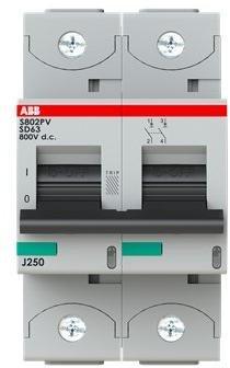 S802PV-SD63, Lasttrennschalter für Photovoltaikanlagen 800 V DC, 63 A, 2-polig
