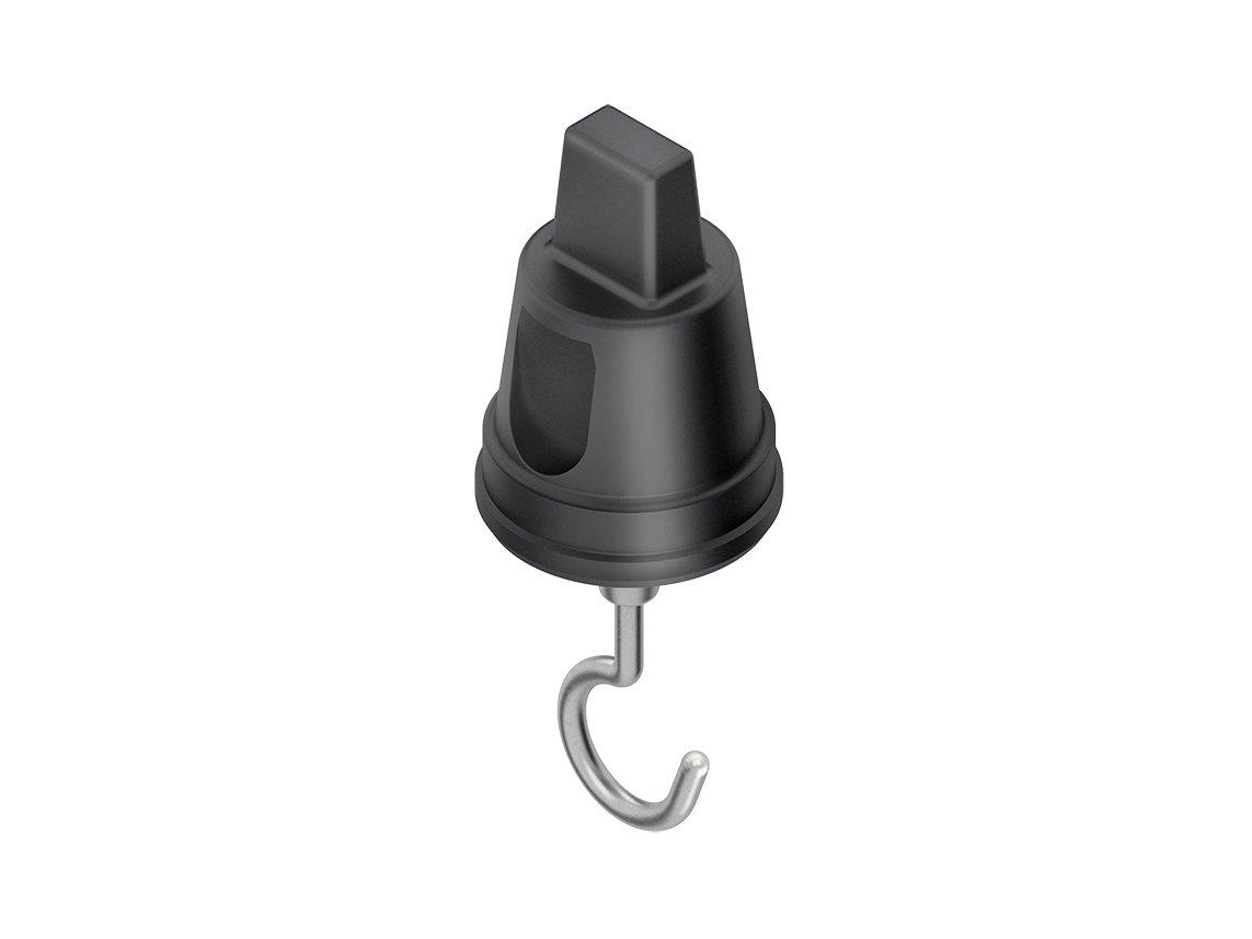 76, Endstück, IP 44, Höhe 114 mm, Außen-Ø 42 mm, Elastomere NBR-Kautschuk, Farbe schwarz