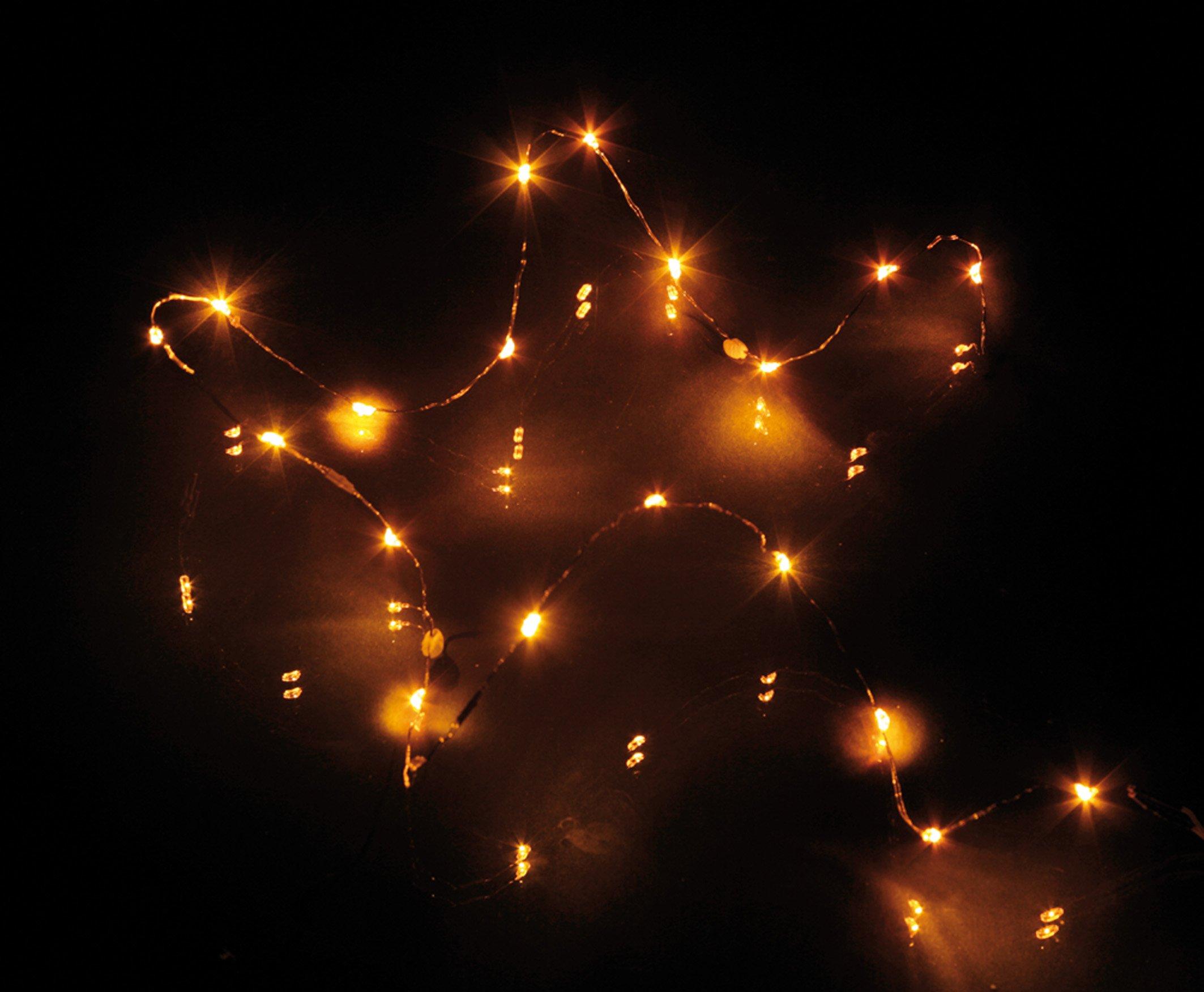 570731, LED-Lichterkette 20-tlg. gelb, batteriebetrieben, blankes Drahtkabel