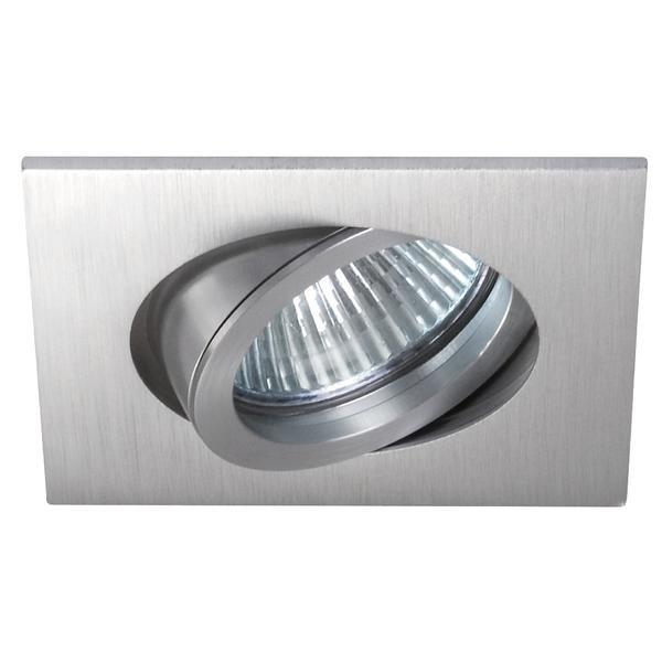 0065.25, Einbaustrahler GX5,3 / max. 13 W LED, quadratisch, schwenkbar, aluminium matt,