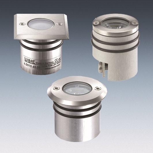 4.0011.20.01, Einbau-Scheinwerfer Runde Aufsatzblende , Schutzart IP67 , V4A-Edelstahl 1.4571 , 1 POW-LED , total 2 W , CC 350 mA ,  , 6000K cold white , 165 lm , 10° spot , Kabel: UW, 2x0,5 qmm (3 m)