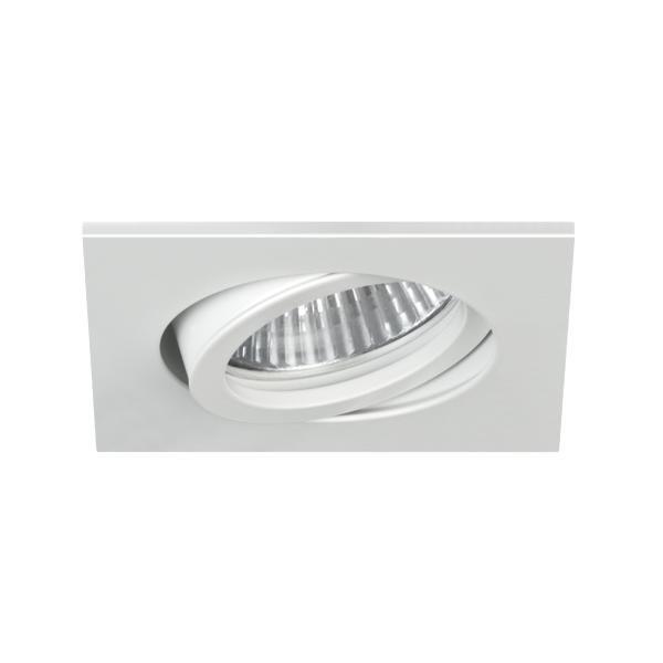 0065.07, Einbaustrahler GX5,3 / max. 13 W LED, quadratisch, schwenkbar, weiss matt, IP20
