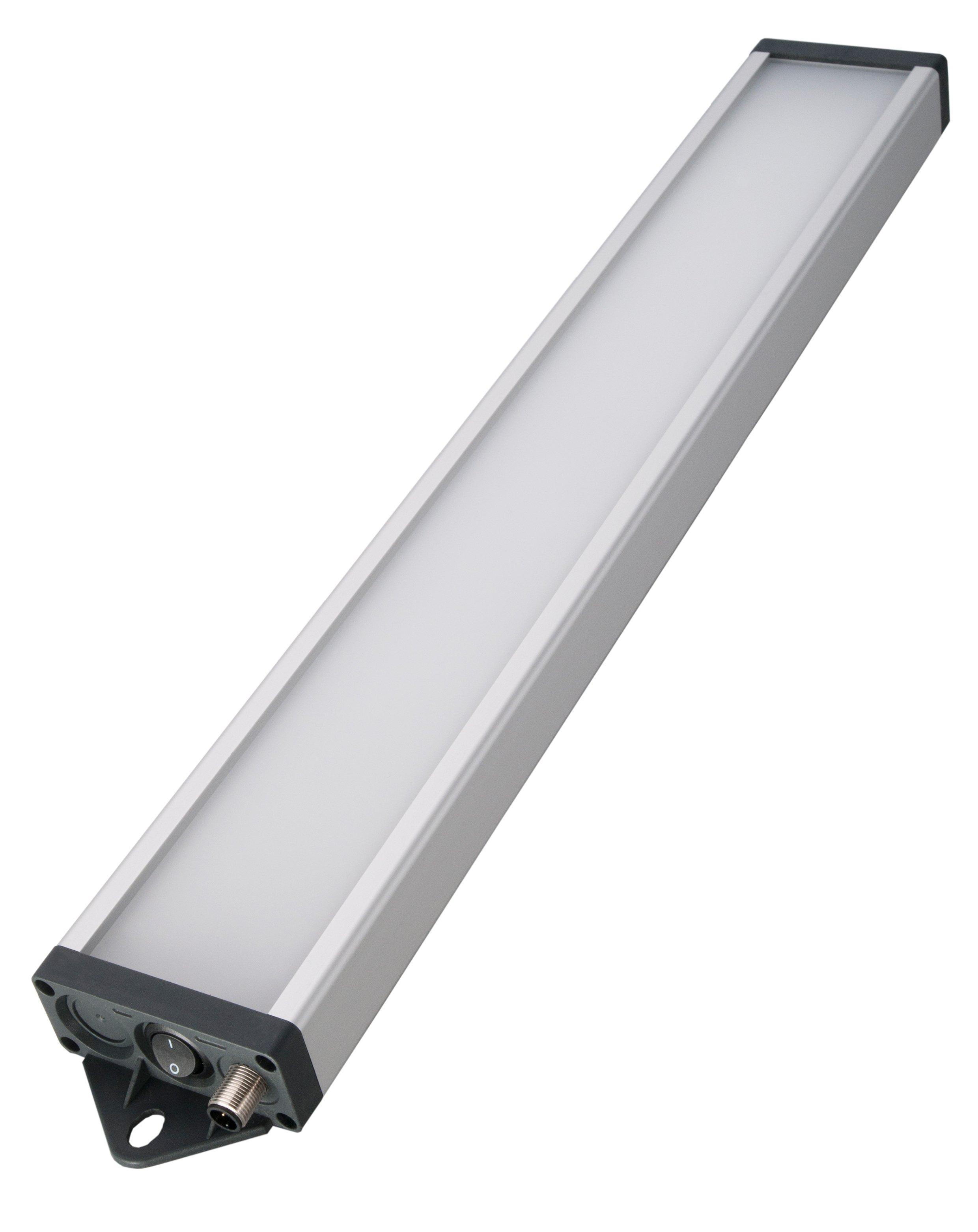 110914-12, UNILED SL DC, 545mm, Abdeckung Opalweiß, 100°, ~24W, M12-A, 24V DC