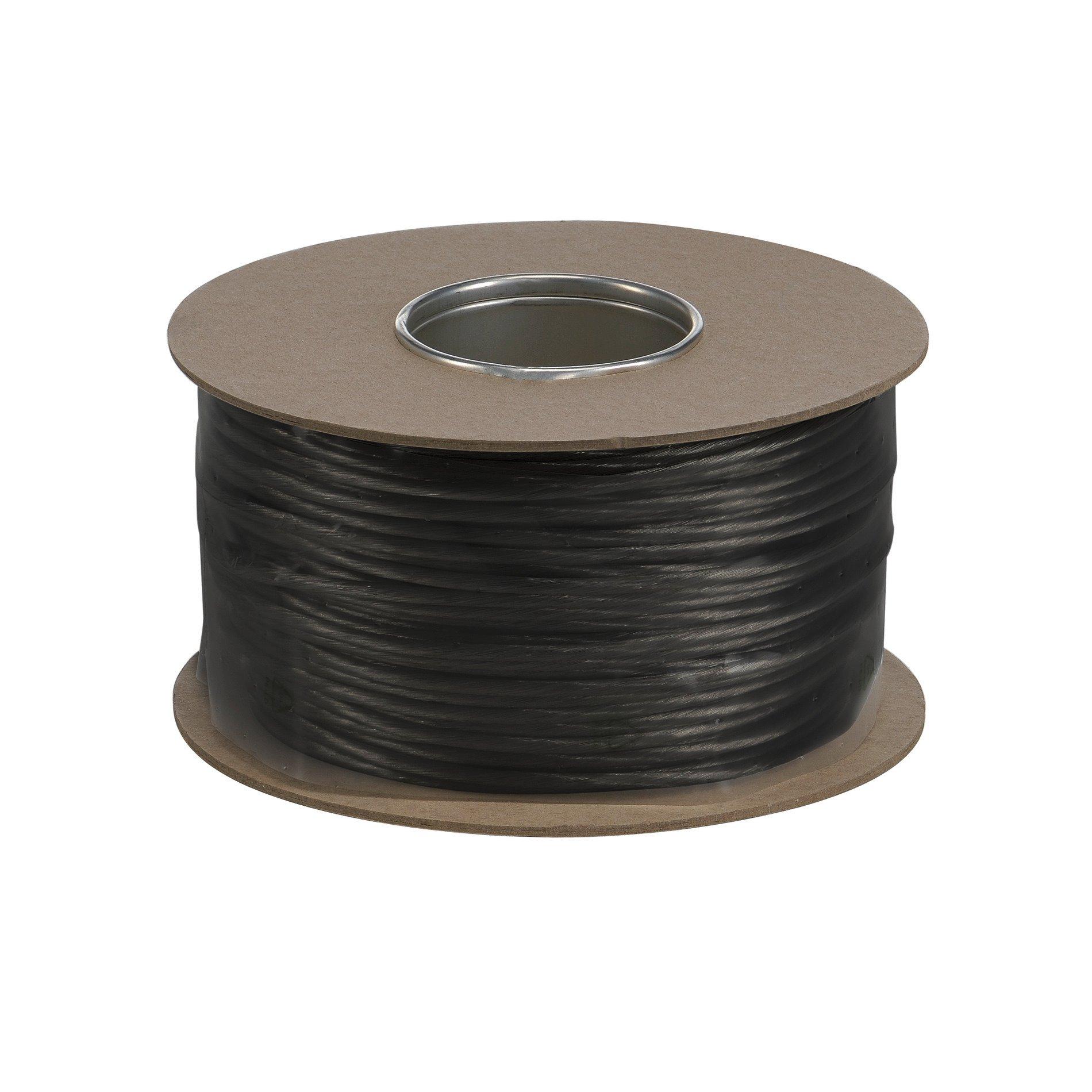 TENSEO Seil 6mm² 100m schwarz, NIEDERVOLT-SEIL, für TENSEO Niedervolt-Seilsystem, schwarz, 6 mm², 100 m
