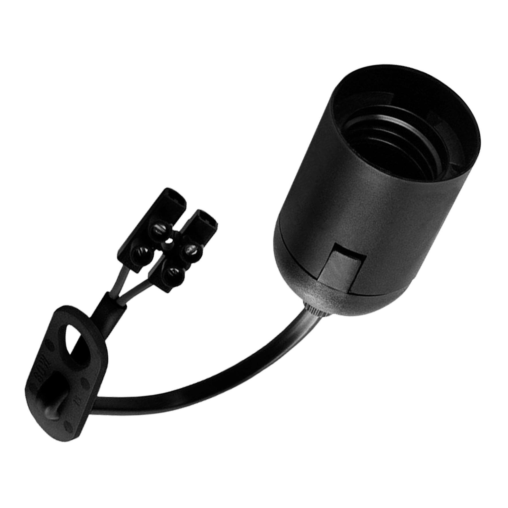 140215, Baufassung E27 TP Schwarz 2x0.75mm2 15cm