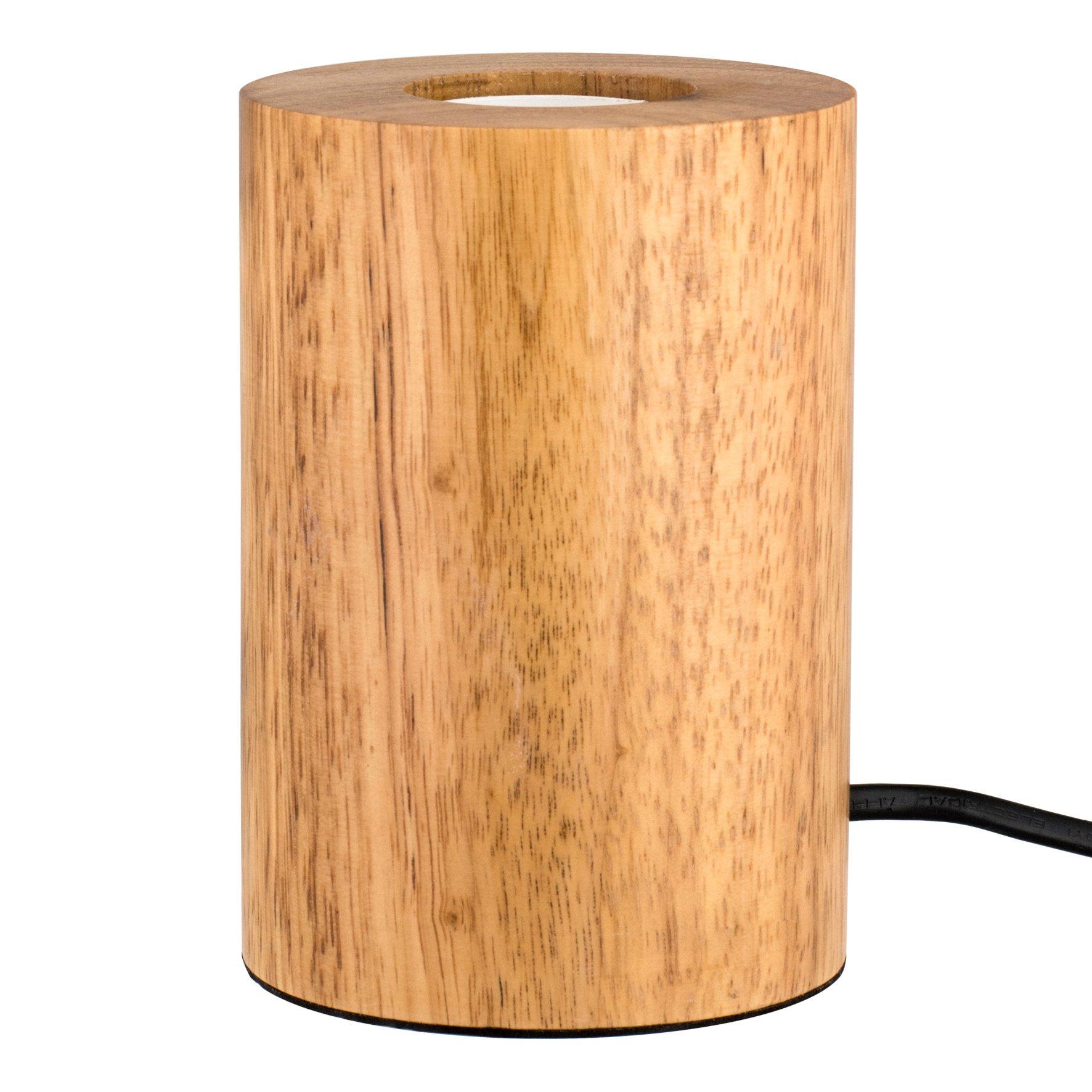 140640, Tischlampe Rund E27 Holz