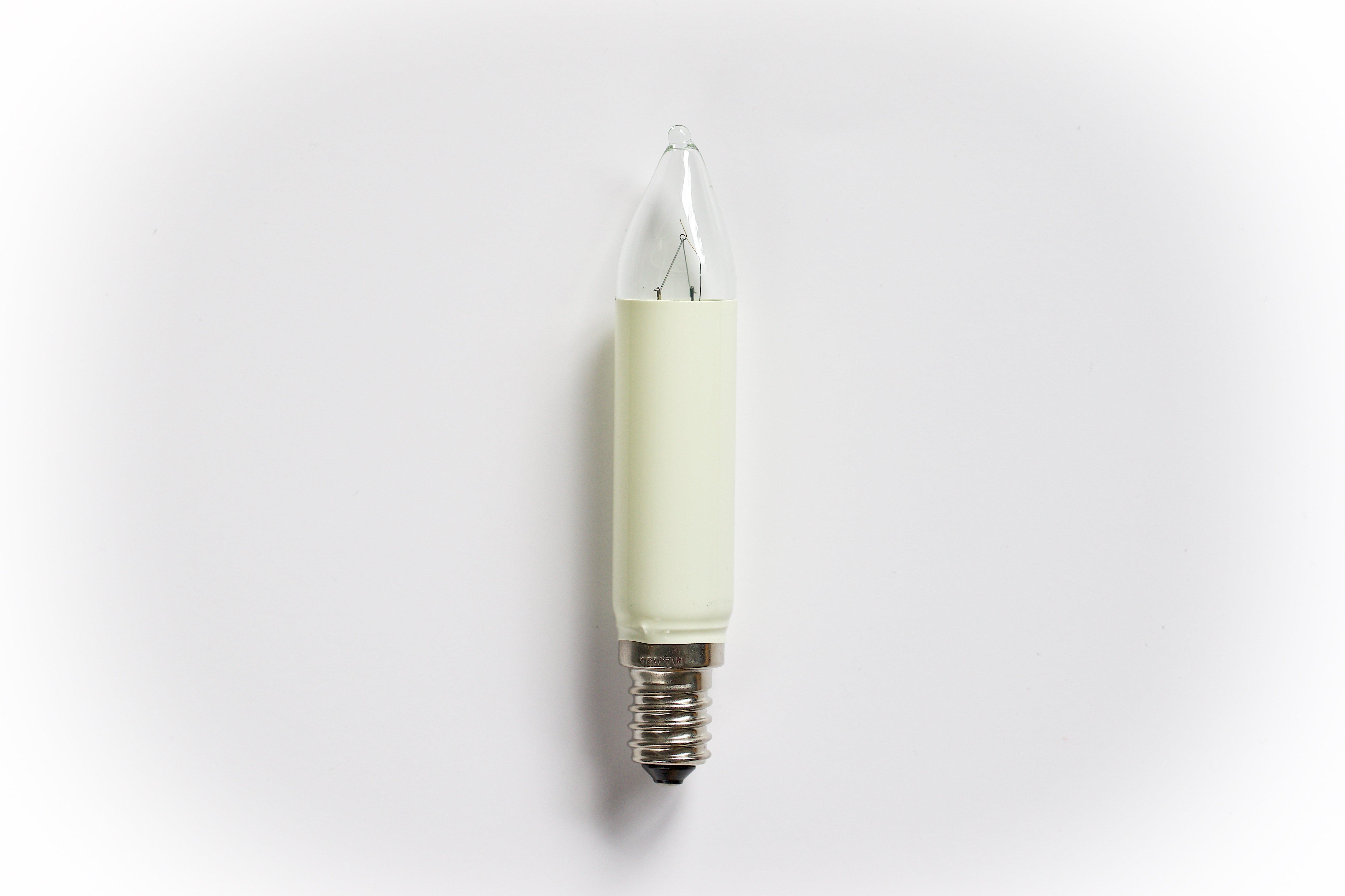 016-405, ROTPFEIL Blisterkarte mit 2 Ersatzlampen für 30tlg, Lichterketten, Schaftlampen E14, 8V/4W, klar