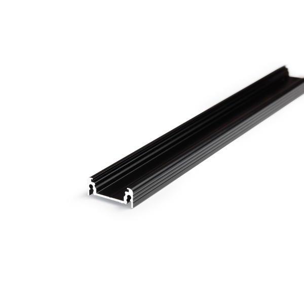 53602080, LED-Anbauprofil, schwarz eloxiert, L x B x H: 2.000 x 24 x 9 mm