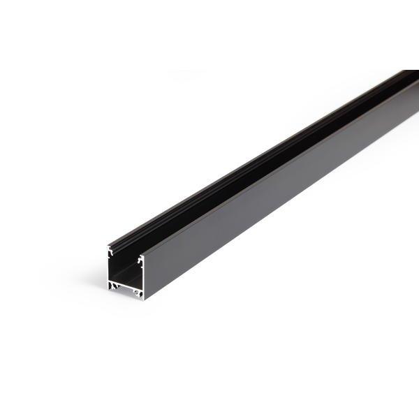 53603080, LED-Anbauprofil, schwarz eloxiert, L x B x H: 2.000 x 23 x 25,1 mm