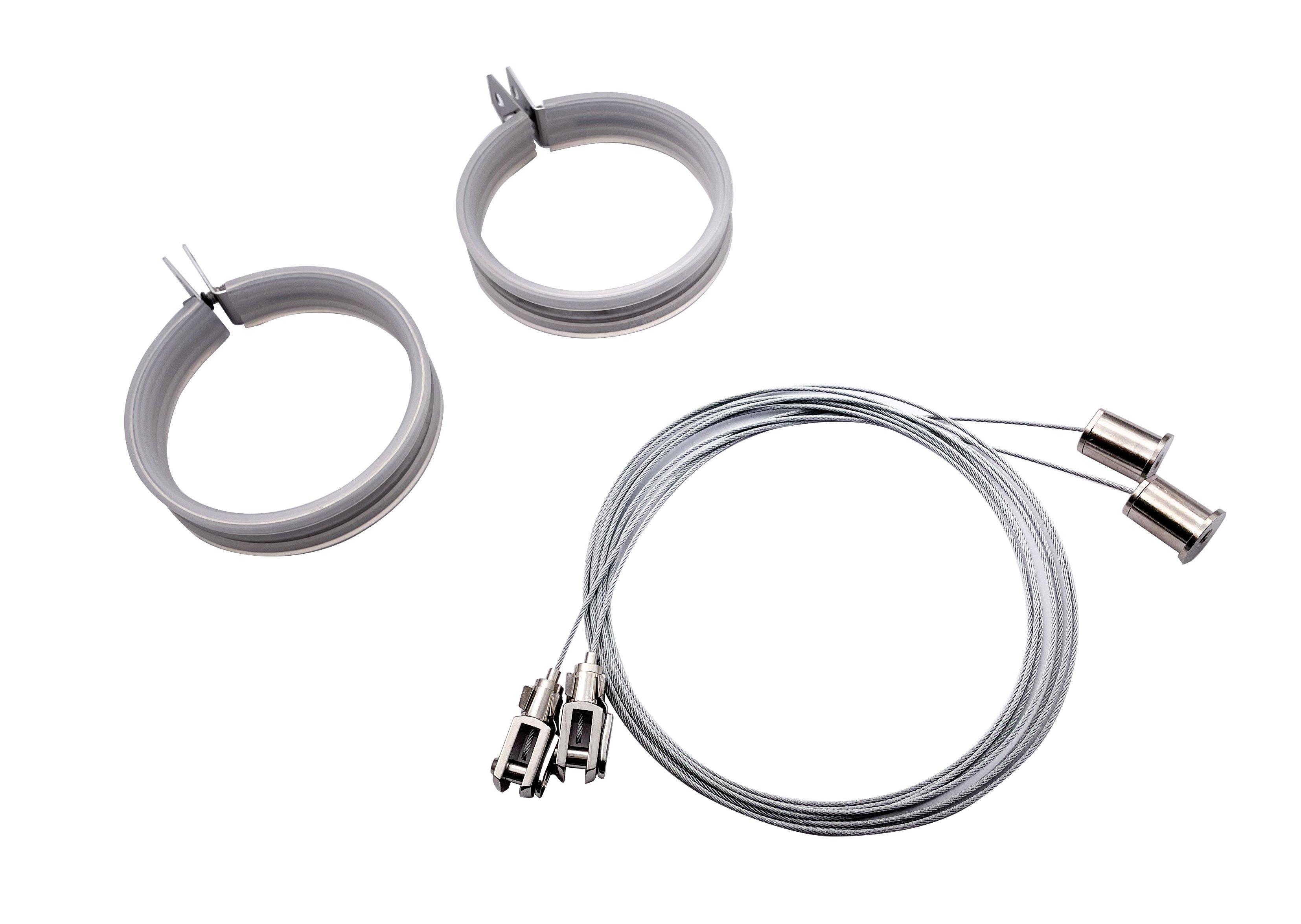 0706040-TUBIS, Pendelbefestigungssatz Tubis, V2A Schelle für Pendelbefestigung (2 Stück)