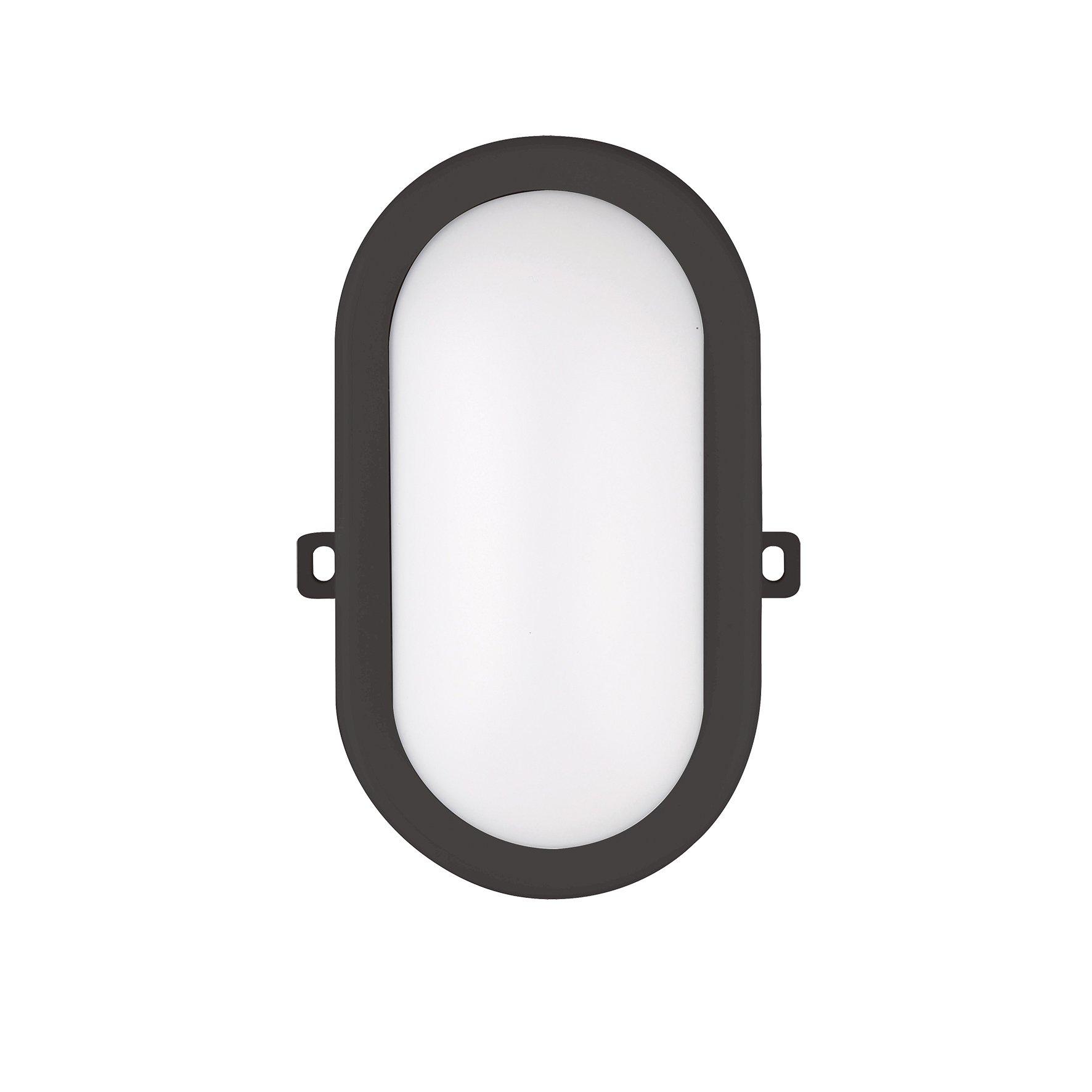 NLEDOVALBASBK400L3000K.B01, LED Schiffsarmatur 6W 3000K Black Oval