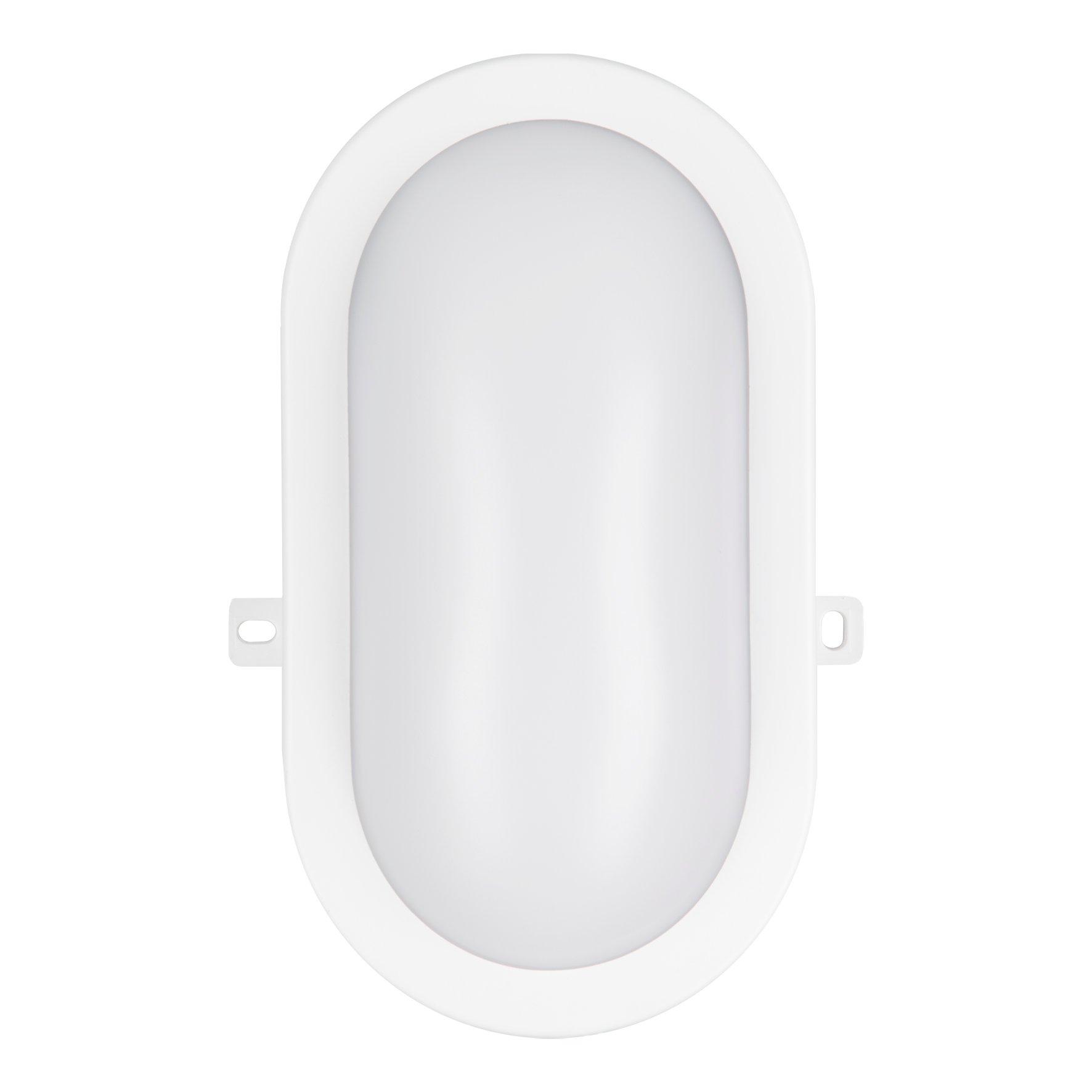 NLEDOVALBASWT820L3000K.B01, LED Schiffsarmatur 12W 3000K Weiß Oval