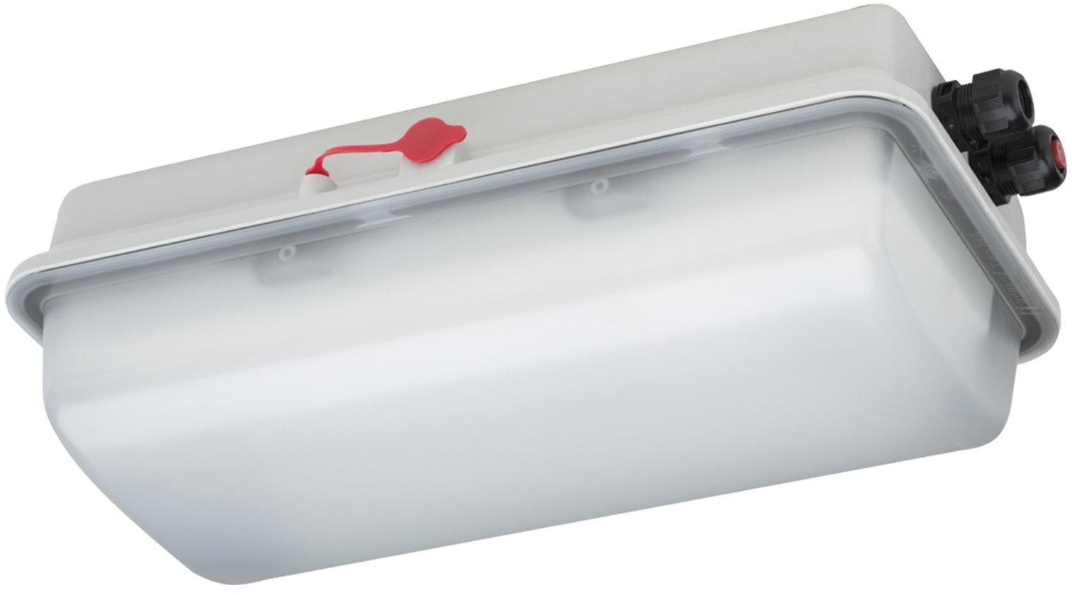 e856F L20/1/1,6, EX-LED-Notleuchte EX-Zone 1/21/2/22 19W 2050lm selbstversorgt (MA) Betriebsdauer 1h IP66 breitstr 6500K Ra? 80 Ta -30°C/+40°C L80B50>100000 h ( 000182