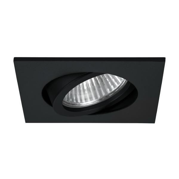 0065.08, Einbaustrahler GX5,3 / max. 13 W LED, quadratisch, schwenkbar, schwarz matt, IP