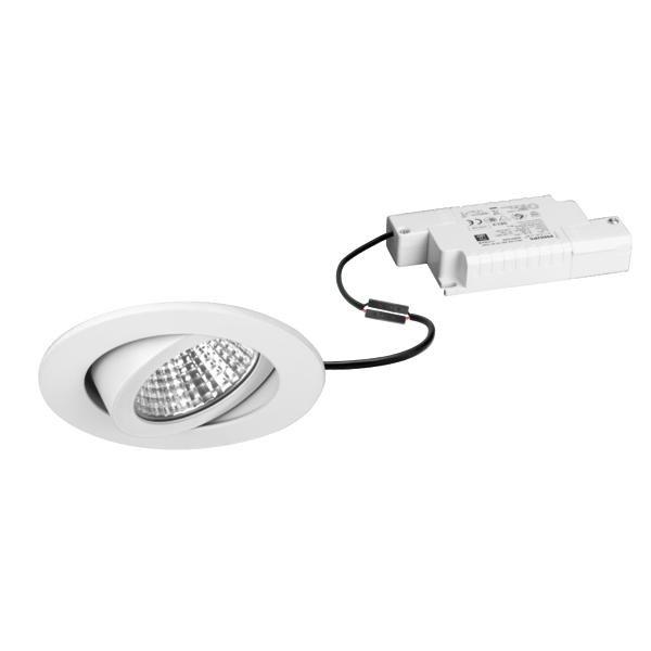 39361073, LED-Einbaustrahler 230 V AC, 50 Hz, 7 W, 38°, 3.000 K, rund, schwenkbar, weiss