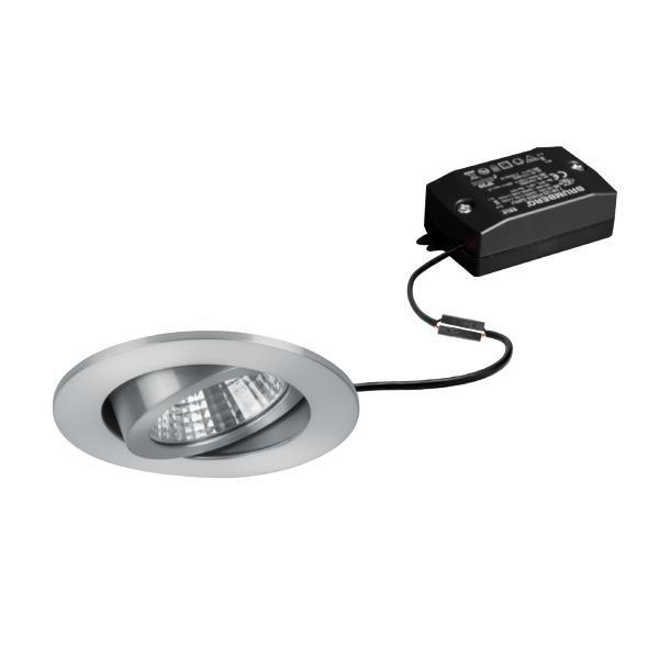 38361253, LED-Einbaustrahler 230 V AC, 50 Hz, 7 W, 38°, 3.000 K, rund, schwenkbar, alumin