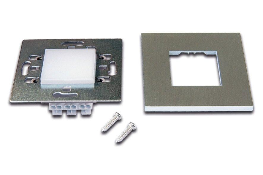 LED Wall F 1,8W ww edelstahloptik, LED Wandeinbauleuchte