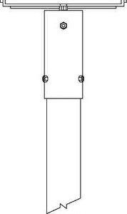 TRAV 1/76, Überstecktraverse für 1 Fluter 300mm lang Typ Traverse 1/76