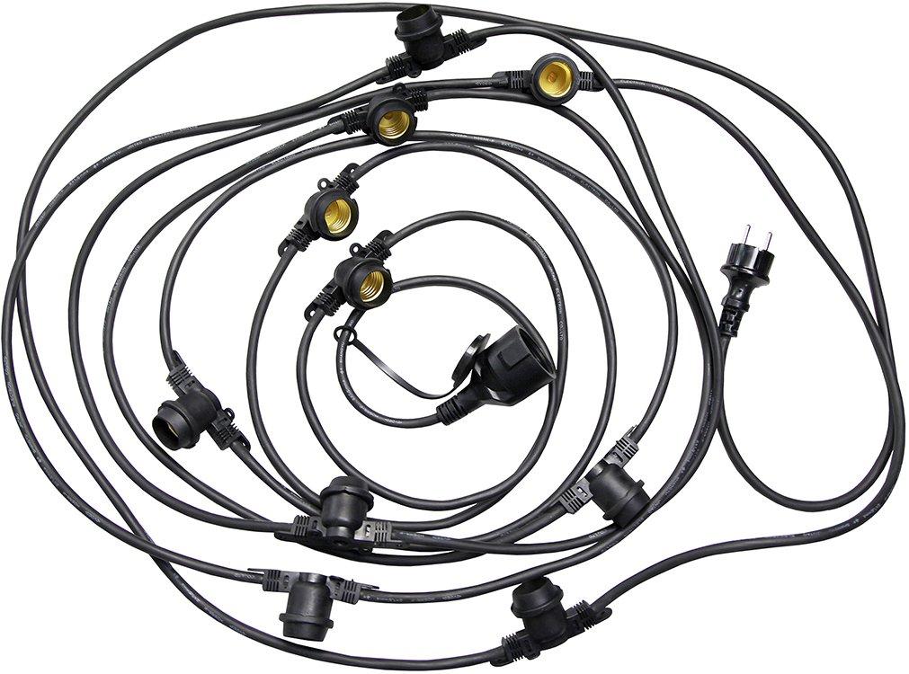 NLKE27_5M10.01, Lichterkette leer, 5m, 10xE27, IP44, für NLEDE27PARTY